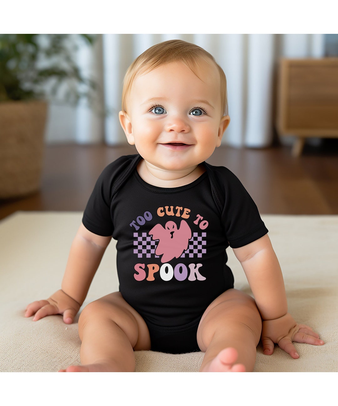 Too Cute to Spook Halloween Onesie for NB24M Cute Halloween Etsy