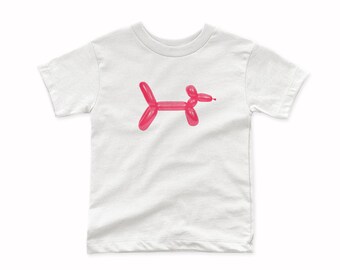 Red Dog Balloon  Baby Tee