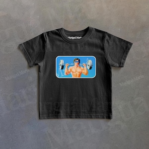 Retro American Psycho Graphic T-shirt, Vintage Patrick Bateman T-shirt, Babyt-shirt i 90-talsstil, Gym-T-shirt
