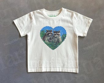 Vintage 90s Raccoon Graphic Tee, Cute Raccoons Graphic Tee, Raccoon Lover Gift, Boho Shirt, Trash Cats Shirt, Wildlife Shirt, Raccoon Gift