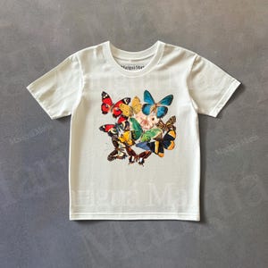 Vintage Butterfly Graphic Tee, Retro Y2k Shirt, Cottagecore BabyTee, Colorful 90s Shirt, Artful Cottagecore Graphical Shirt, Bug Lover Shirt