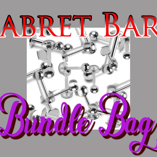 Titanium Labrets Bag Of 4 -------- Sizes 10mm - 14mm -------- Lucky Bag Bars Body Jewellery Piercings