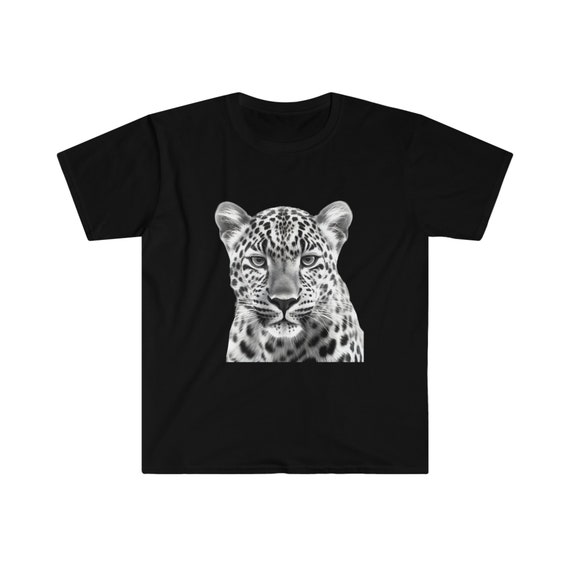 シャツ HUECLOSET Grunge Leopard Shirt 25KERO159 Leopard Head - up Close - Leopard up Close - Leopard Head T