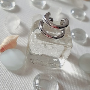 Chunky Statement Ear Cuff Silver Color, No piercing earring, Orbital/ Conch/ Cartilage, Bold style