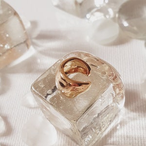 Statement Chunky Ear Cuff Gold Color, No piercing earring, Orbital/ Conch/ Cartilage, Irregural style