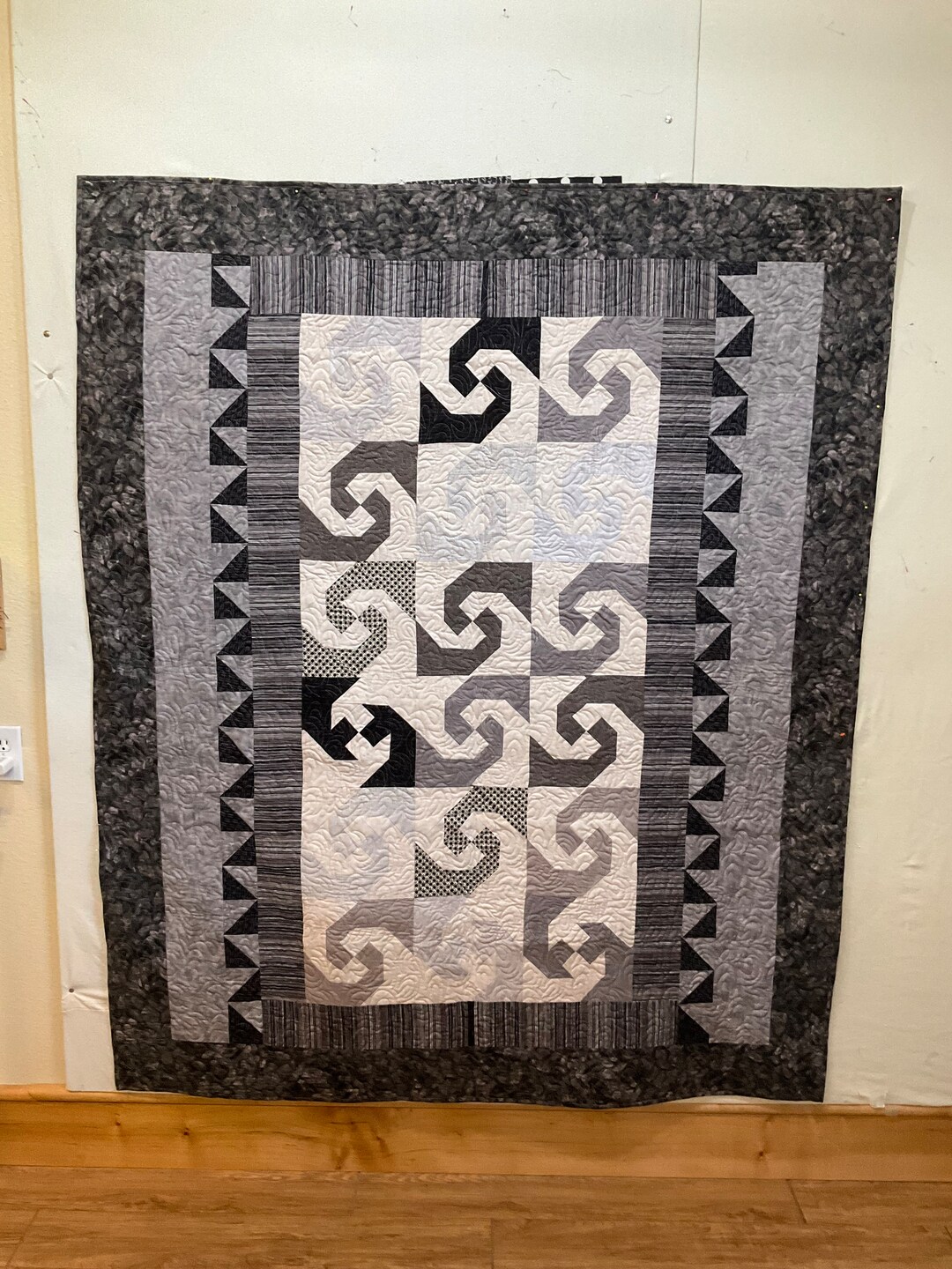 What is Black and White and Gray All Over Suzys Snail Trail Etsy