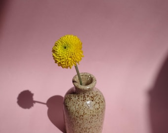 Handmade Ceramic Bud Vase Speckled