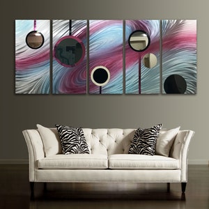 Contemporary abstract  Art. Home Office decor, Metal wall sculpture & Mirrored acrylic wall art.