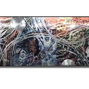 Abstract metalic Art/wall decor/Metal wall sculpture/Metal painting/metal wall art/Abstract metal wall sculpture painting/Gift/Free Shipping