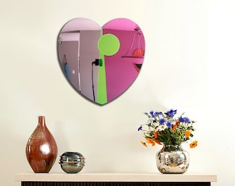 Loving Heart/ Acrylic Mirror Wall Decor/ Modern Art