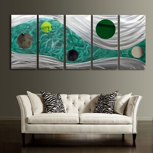 Contemporary abstract  Art. Home Office decor, Metal wall sculpture & Mirrored acrylic wall art.