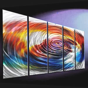 Abstract Art/wall decor/Metal wall sculpture/Metal painting/Deco/Gift/metal wall art/metal art on aluminum/Gift/Made in Canada/Free shipping