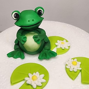 Frog Cake Topper for Birthday Cake Frog Themed Baby Shower