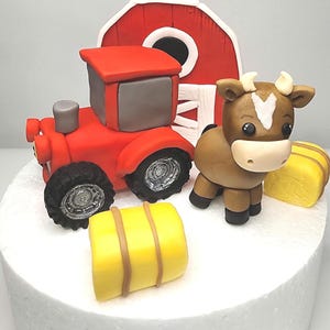 Barnyard Animal Fondant Cake Toppers: Farm Theme Birthday, Baby Shower