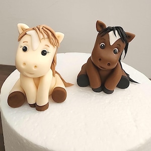 Fondant Horse Cake Topper: Western Theme Birthday Party Cowboy Celebration