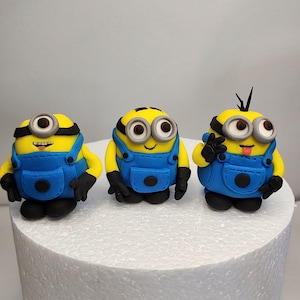 Minion Fondant Cake Topper For Birthday Minion Figurine For Despicable Me Party Edible Decorations