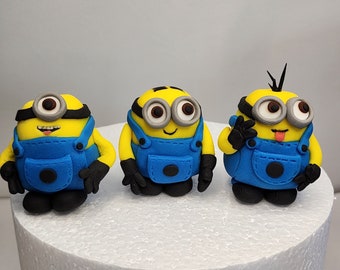 Minion Fondant Cake Topper For Birthday Minion Figurine For Despicable Me Party Edible Decorations