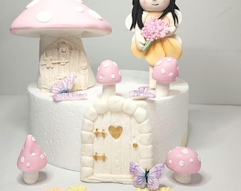 31 Pièces Décoration Gâteau Thème Fée Et Champignon - Pour Anniversaire, Fête Féerique Ou Jardin Enchanté