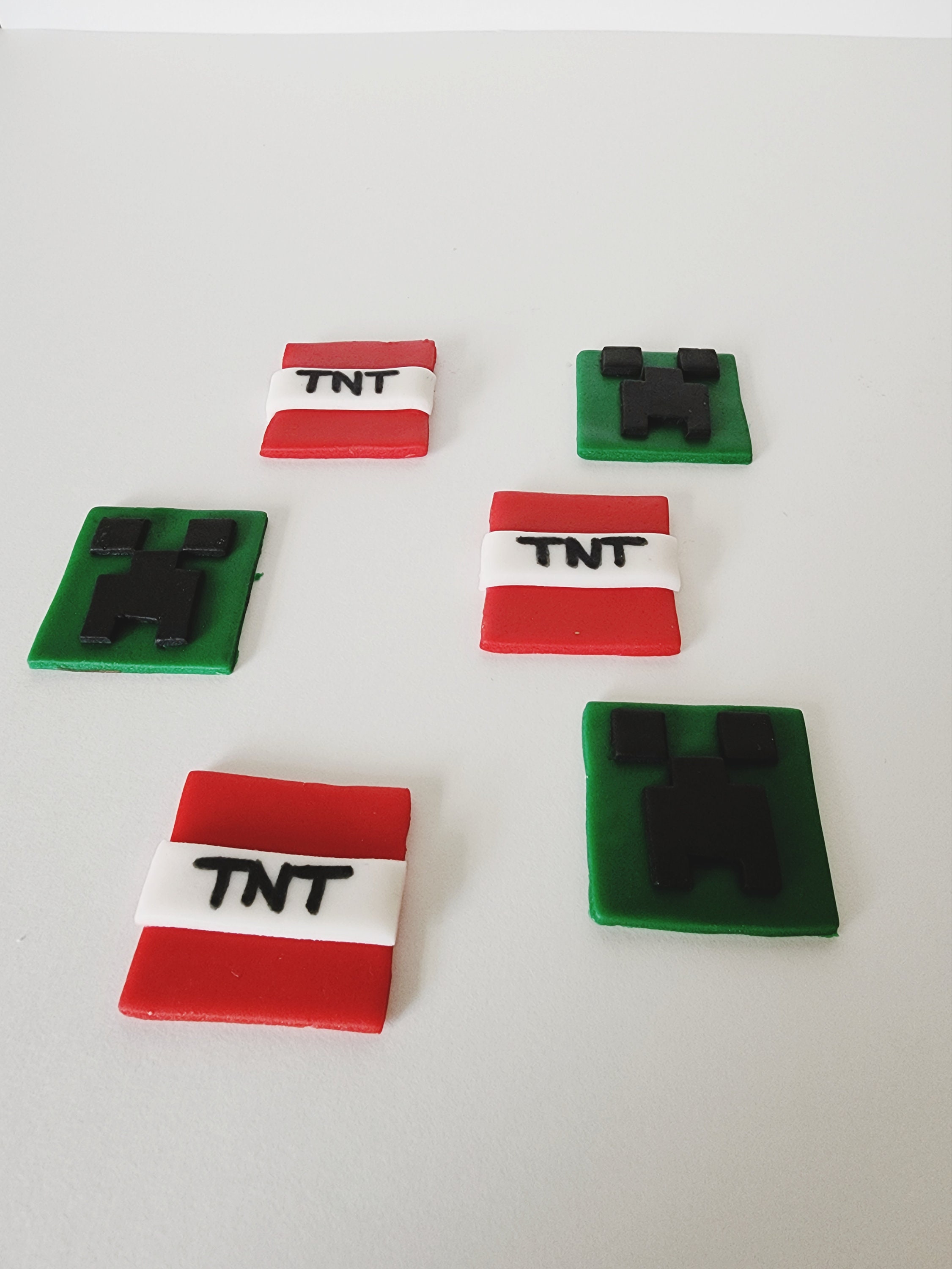 Minecraft Fondant Cupcake Toppers Set