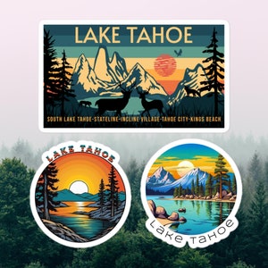 Lake Tahoe Stickers Mountain Lake Sticker Laptop Water Bottle Vinyl