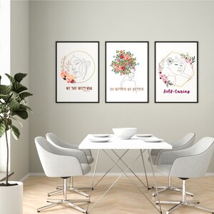 Woman Face line Digital Art with Affirmations