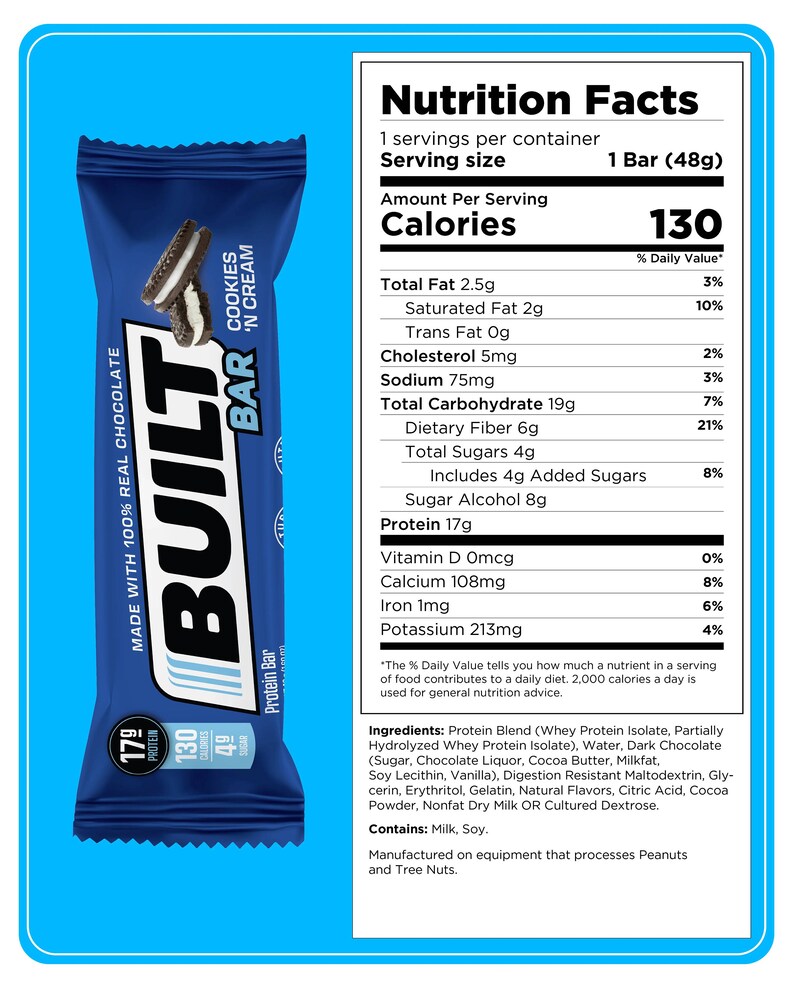 3 Built Bar Mixed Protein Bars S'mores Chunk Cookies Etsy