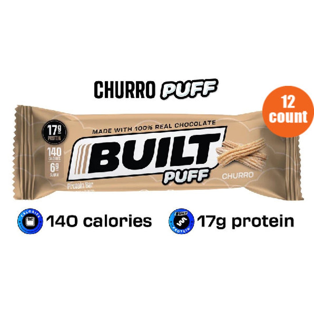 12 Built Bar Churro Puff Protein Bars Free Shipping Etsy