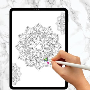Printable Adult Coloring Page, Flower Mandala , Instant Download,Kids Mandala Coloring Pages,20 Mandalas