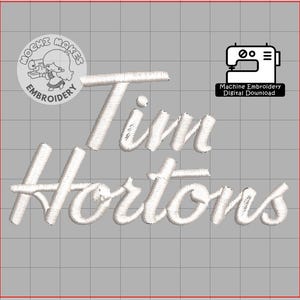 Tim Hortons Coffee Double Canada Canadian North Digital Download Machine Embroidery Design Pattern 4x4 Craft DIY Costume Eh