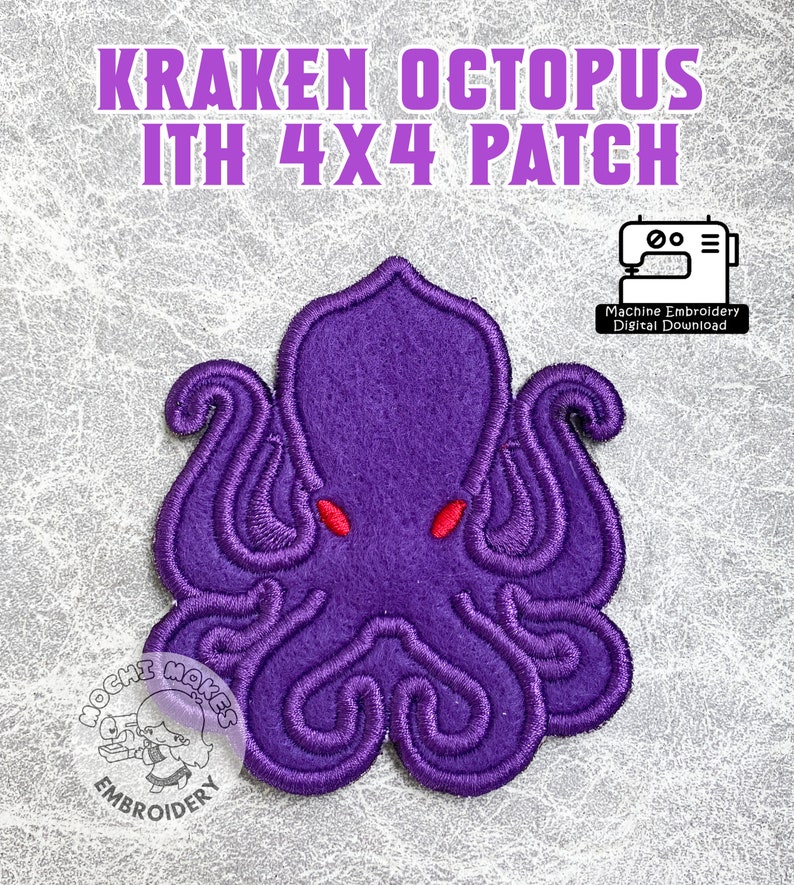 Kraken ITH 4x4 Patch Cthulhu Octopus Ocean Sea Pirate Cosplay Costume ...