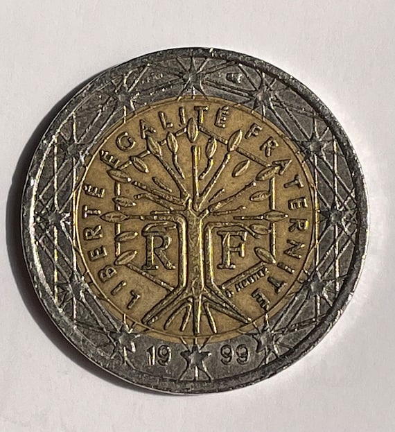 2 Euro French Coin 1999 Edition - Etsy