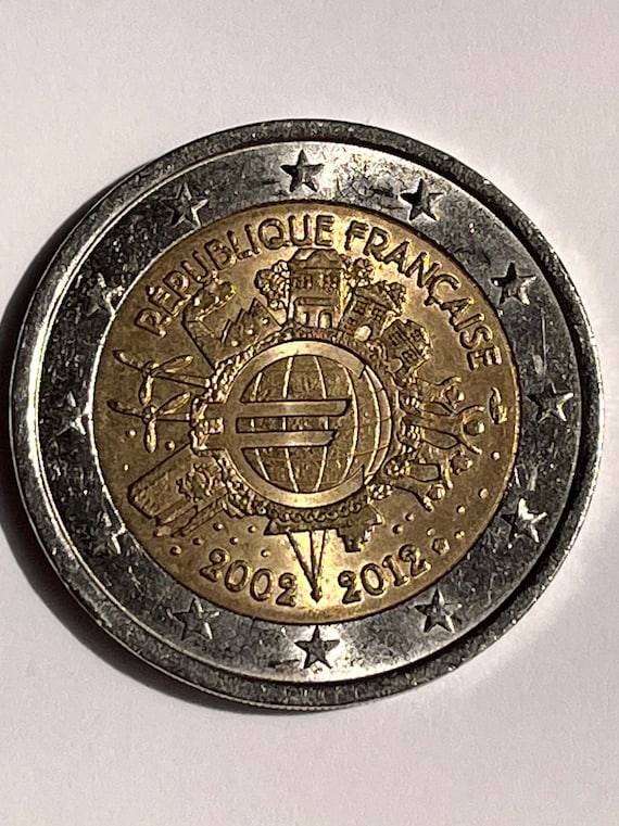 2 ユーロ硬貨フランス共和国 2002 - 2012 - Etsy 日本