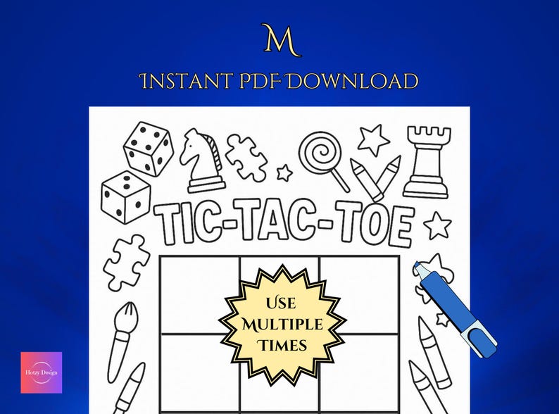 Tic Tac Toe Printable Game | PDF Kids Activity | Party Games | Score ...
