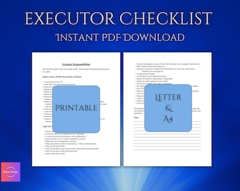 Checkliste der Aufgaben und Pflichten des Willensvollziehers - druckbare PDF-Letter und A4