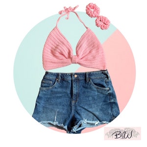 Bow Down Crocheted Crop Top