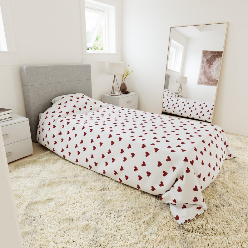 Red Heart Duvet Cover Love Bedding Pinterest Heart Bedding Cozy