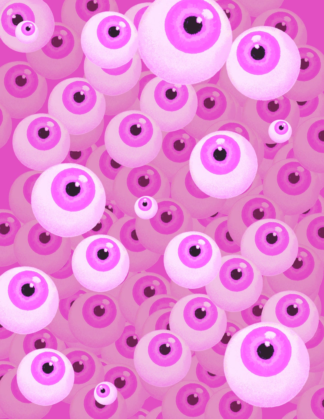 Eyeball Pattern Gory Cute Halloween Spooky Trippy Funky Etsy