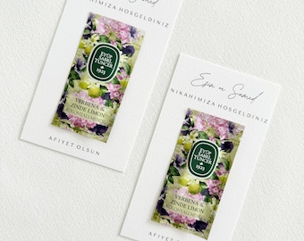 Place card | Handmade place card with wet wipe wedding | Place cards | Wedding | Registry office | Henna | Henna