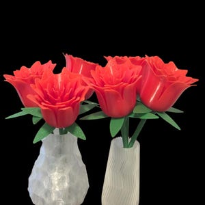 Custom Dozen 3D Roses | 3D Printer/Flowers Bouquet | Handmade Floral Decor | Personalized Colors Roses for Weddings | Anniversary Gift