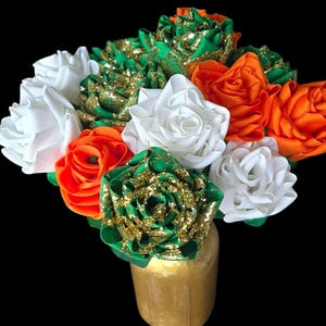 HOLIDAY Dozen Ribbon Roses | Satin Ribbon Flowers Bouquet | Handmade Floral Decor | Personalized Colors Roses for Weddings | Anniversary
