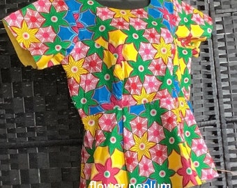 Working In The Garden Button Up Peplum Blouse