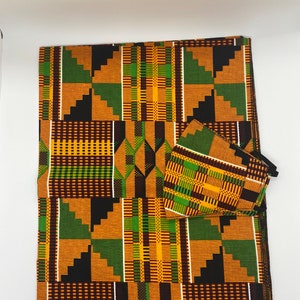 Original Kente African scarf/wrap with mask