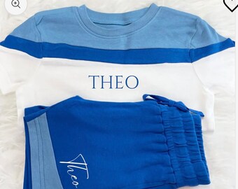 Kids Personalised Top And Shorts Set