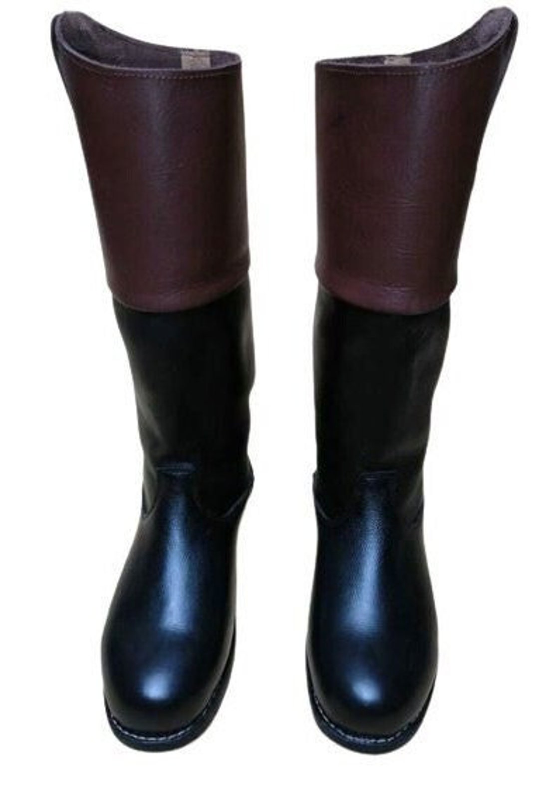 Leather Boot US Men's Riding Boot Knees Guard Cavalry Boot/black