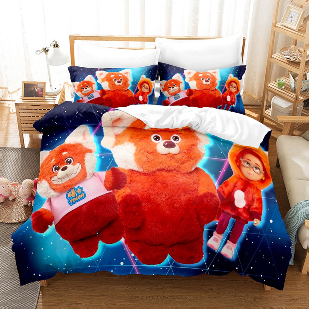 3D Printed Turning Red Bedding Set Queen Baby Zipper Bedding Etsy