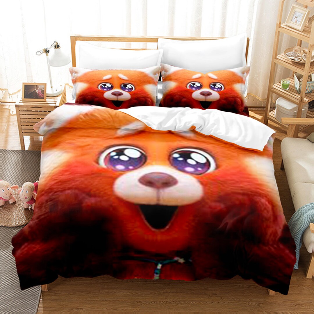 3D Printed Turning Red Bedding Set Queen Baby Zipper Bedding Etsy