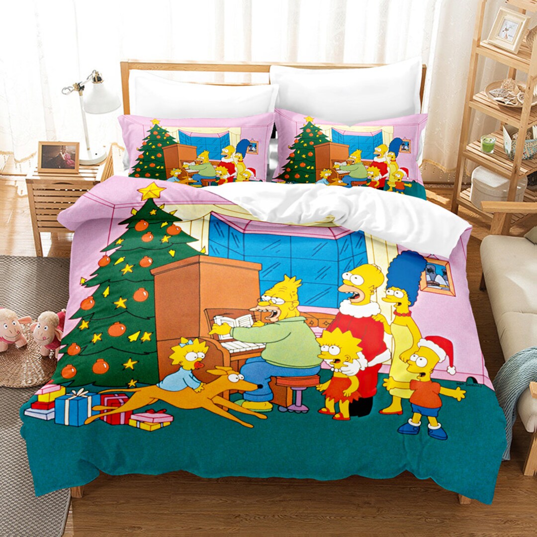 3D Printed the Simpsons Bedding Set Queen Baby Zipper Bedding Etsy
