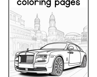 571 Vehicles Coloring Pages sheets Super Cars & Trucks! Lamborghini, Rolls Royce, McLaren, BMW, Ferrari, Monster Trucks, Range Rover!
