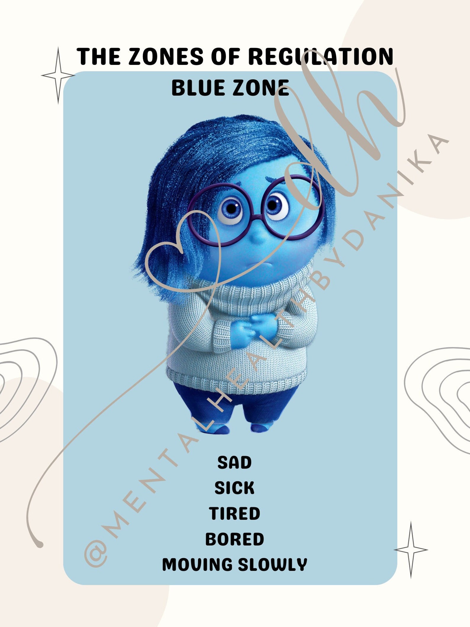 Inside Out Zones of Regulation Worksheets Printable - Great for