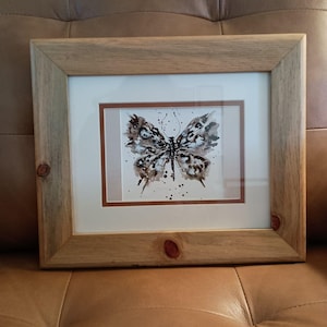 Original Schmetterling Aquarell Gemälde signiert gerahmt mattiert Dianne Widom